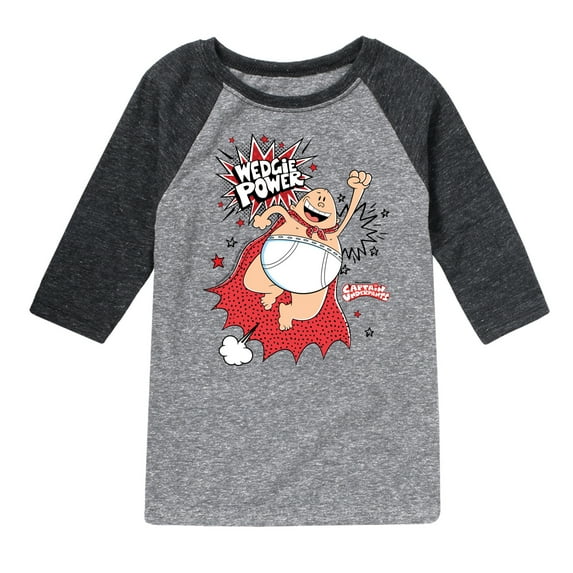 Captain Underpants - Wedgie Power - Toddler & Youth Raglan Graphic T-Shirt