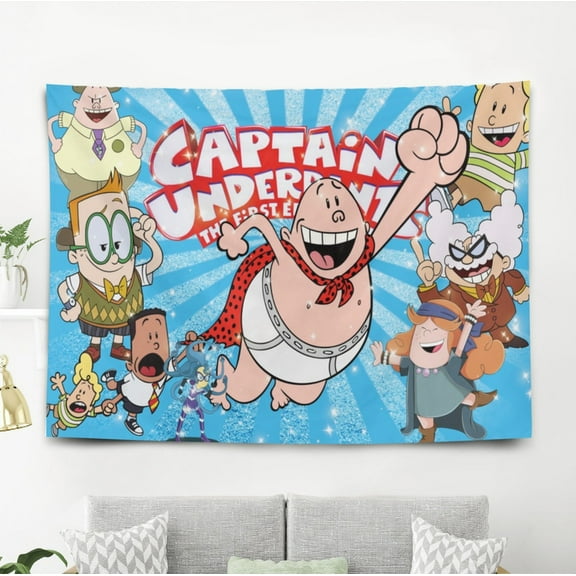 Captain Underpants1 Tapestry Backdrop Background Poster Gift for Bedroom for Room Bedroom Girls Fans Background Banner Party Birthday Supplies Decor 59"39"