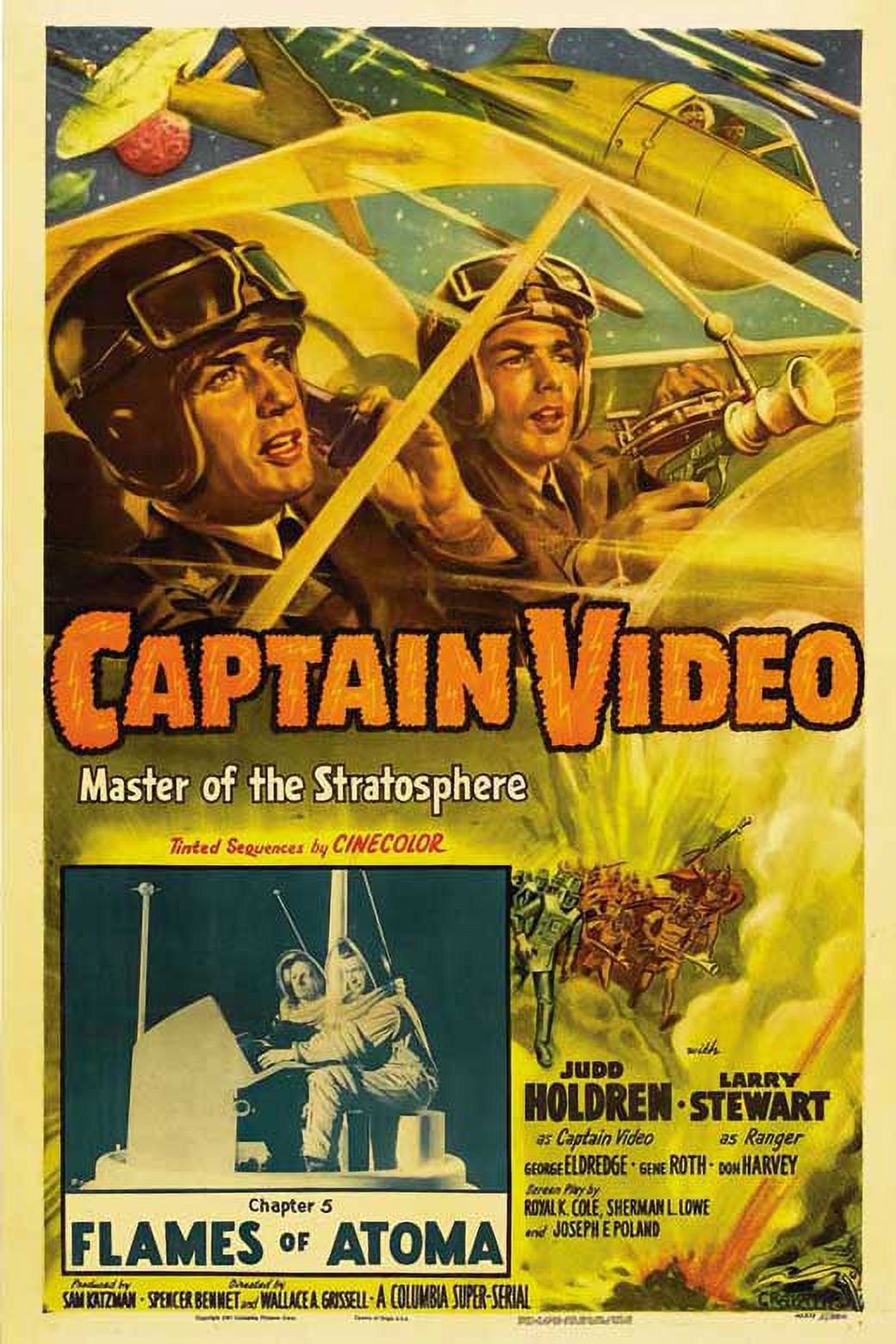 Captain Video Master Of The Stratosphere POSTER 27x40 1951 Captain video master of the stratosphere poster 27x40 1951