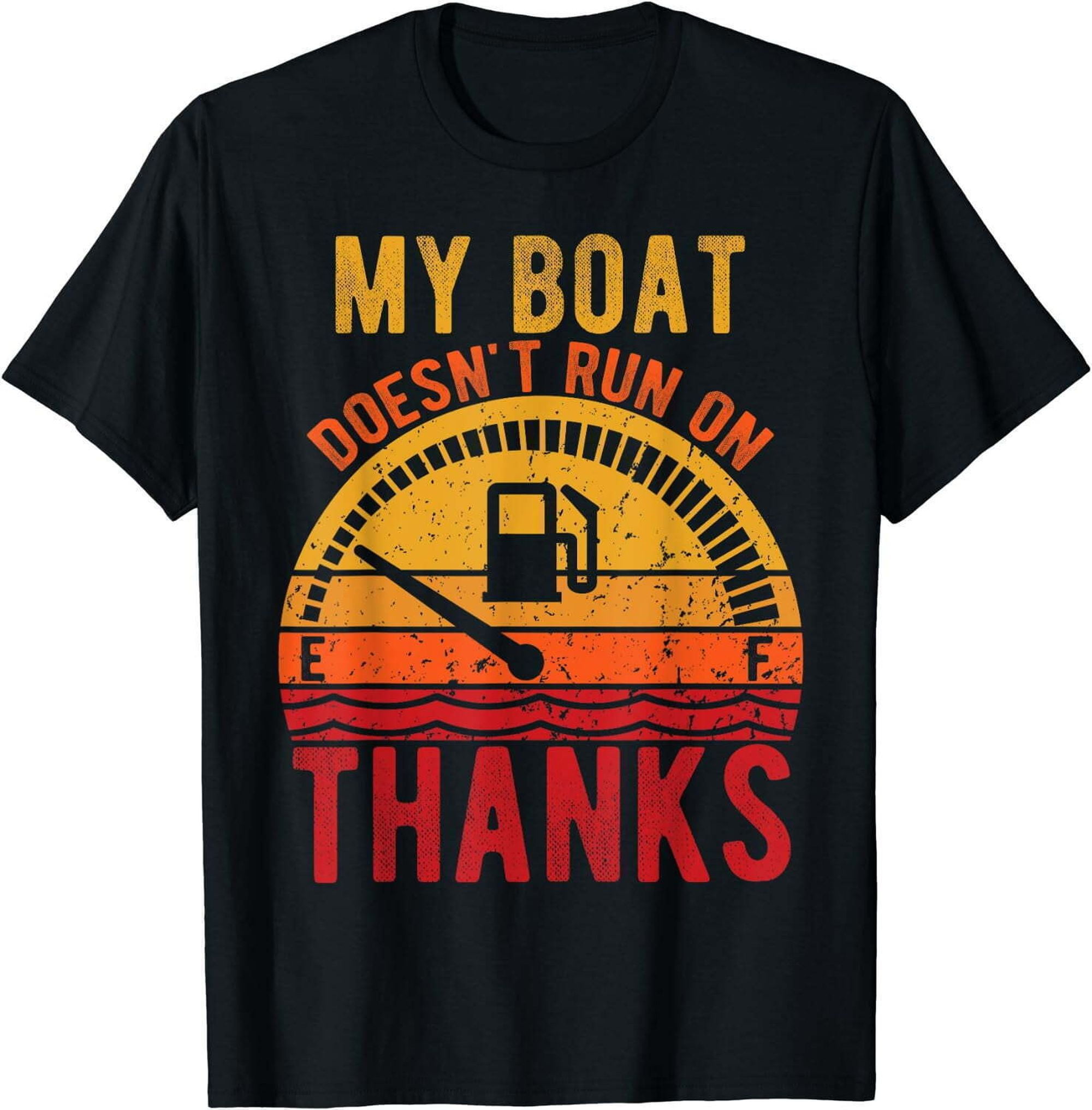Captain of Sarcasm Vintage Black Boating Tee for Those Who Know Boats