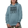 thumbnail image 1 of Captain of the Struggle Bus, Colloquialism Quote or Saying, Groovy Retro Wavy Text Merch Gift, Light Blue Hooded Sweatshirt or Hoodie, 3XL, 1 of 5