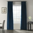 thumbnail image 1 of Half Price Drapes Storm Grey Faux Silk Room Darkening Curtains for Bedrooms (1 Panel), 50WX 84L, 1 of 6