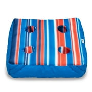 Big Joe Captain's Caddie Drink Holder Pool Float Adult Doubled-Sided Mesh 2 Feet Bean Filled Pool Float Blurred Americana