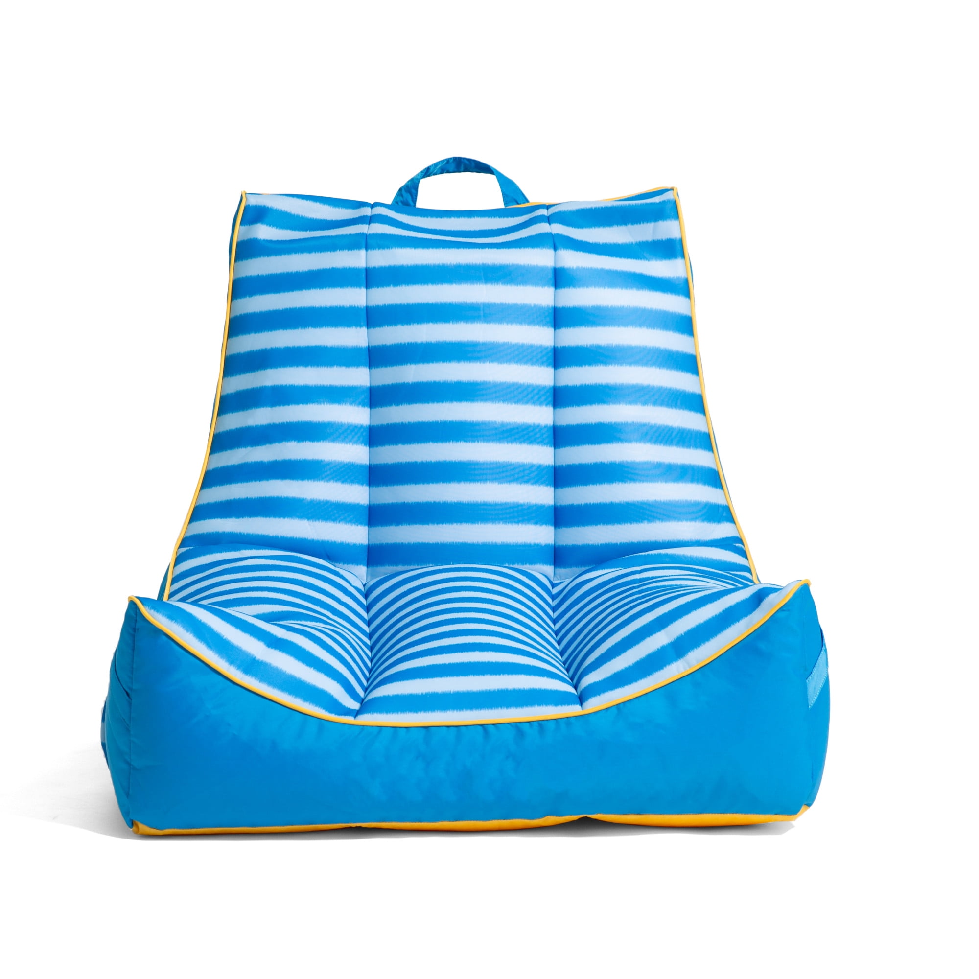 Dark Blue Zag Stripe Captain's Pool Float Chair