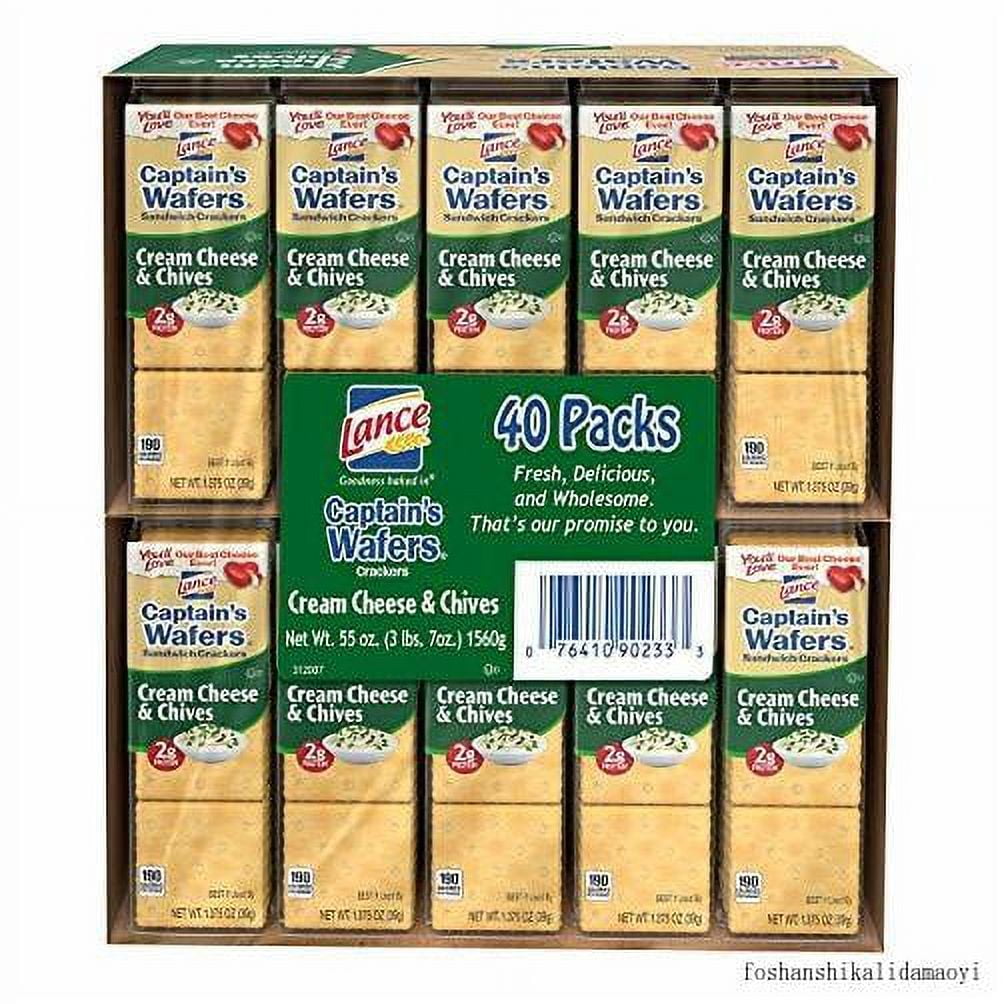 Captain's Wafers Cream Cheese & Chives Crackers, 3 Pound