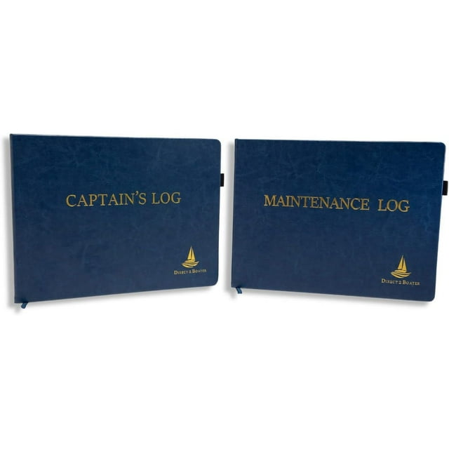 Captains and Maintenance Log Books - Bound Nautical Dairy with Durable ...