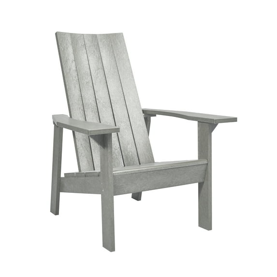 Capterra Casual Recycled Plastic Flatback Adirondack, Light Gray