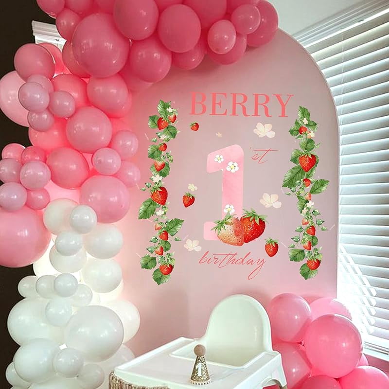 Capiont 'Girls Just Wanna Be One' Wall Decal – Pink Bow 1st Birthday Decoration, Easy Peel & Stick - View #11