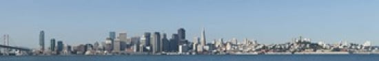 CaptionCity at the waterfront San Francisco Bay San Francisco California USA 2010 Canvas Art - Panoramic Images (44 x 7)