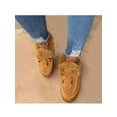 thumbnail image 1 of Captis Women Loafers Moccasins Comfort Bowknot Round Toe Slip On Casual Flats Shoes Winter Warm, 1 of 2