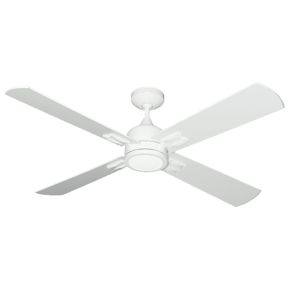 Captiva 52 in. Pure White Ceiling Fan and LED Light with Remote Control