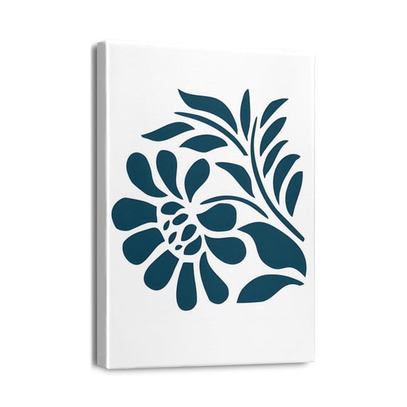 Captivating 12x16in Boho Flowers Plant Wall Art - Vintage Bohemian Neutral Floral Prints - Abstract Botanical Flower Canvas Poster for Girl's Bedroom