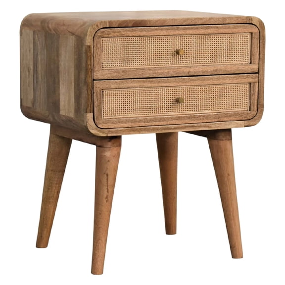 Captivating 2 Drawer Bedside Storage - Oak & , Enchant Your Room Functional Wood, Maximize