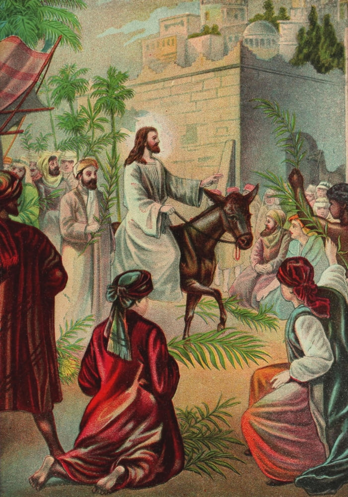 Captivating Bible Stories 1913 Palm Sunday Canvas Art - Unknown (18 x 24)
