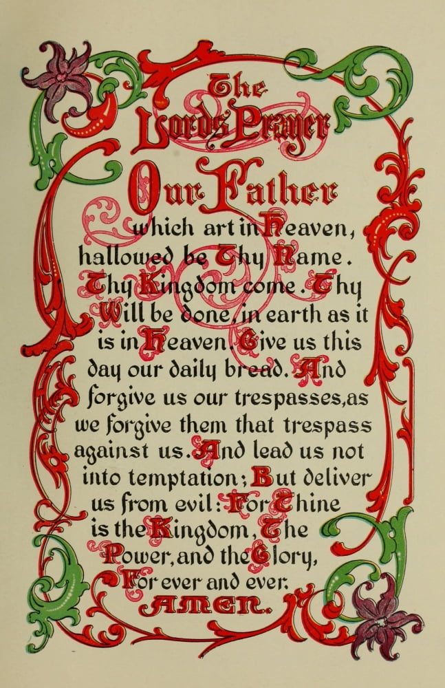 Captivating Bible Stories 1913 The Lords Prayer Canvas Art - Unknown (18 x 24)