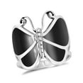 thumbnail image 1 of Captivating Butterfly Motif Black Onyx Statement Sterling Silver Ring-9, 1 of 5
