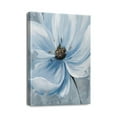 thumbnail image 1 of Captivating Floral Abstract Blue Flickering Flower Modern Paintings - Dazzling Canvas Wall Art for Bedroom, Office & Home Decor, 12x16 inches, 1 of 7