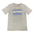 thumbnail image 1 of Captivating Men's Short Sleeve NCAA Team Logo Soft T-Shirt (Heather Grey/Mountaineers, XXL), 1 of 2