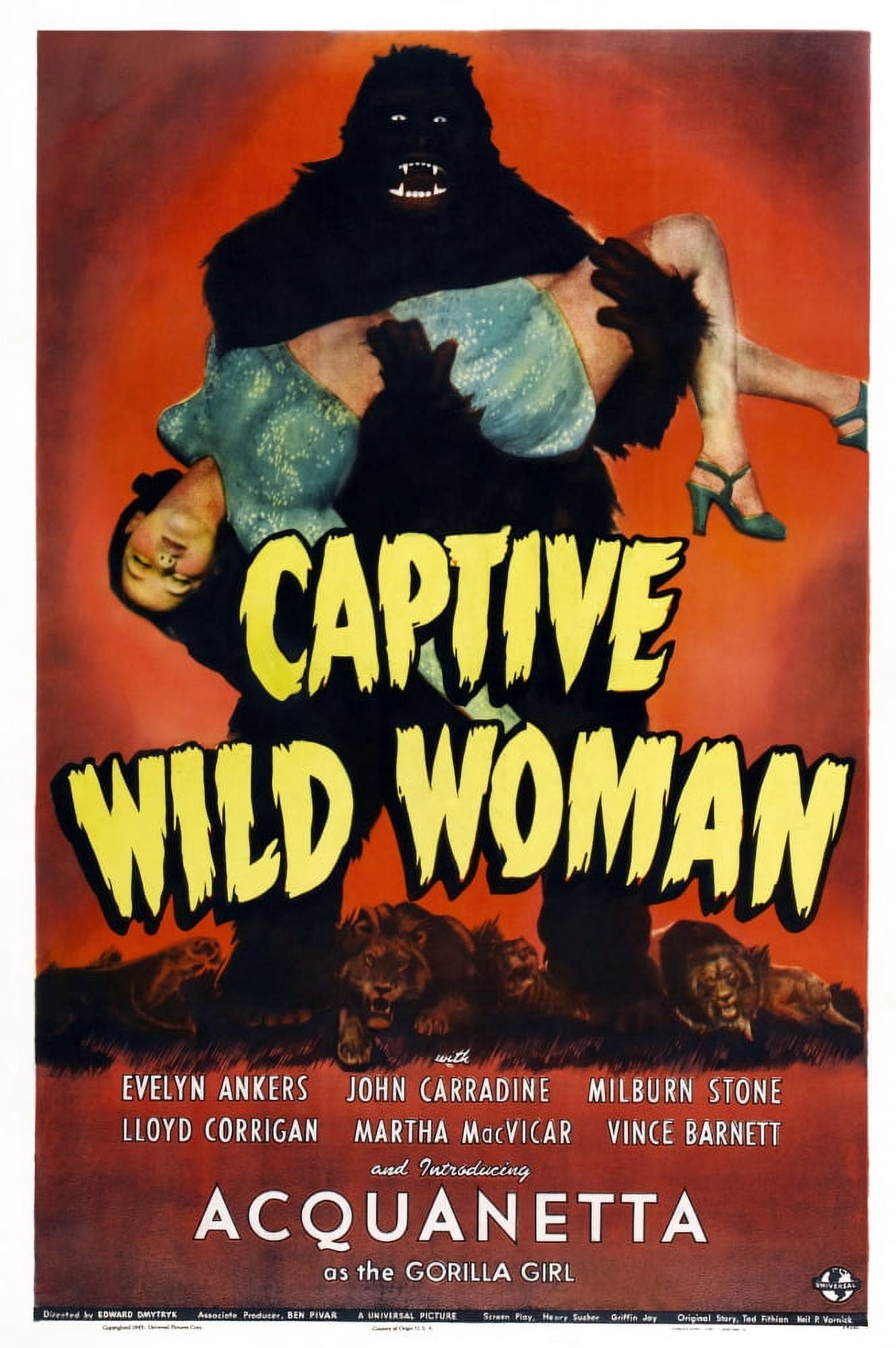 Captive Wild Woman U Canvas Art - (11 x 17)