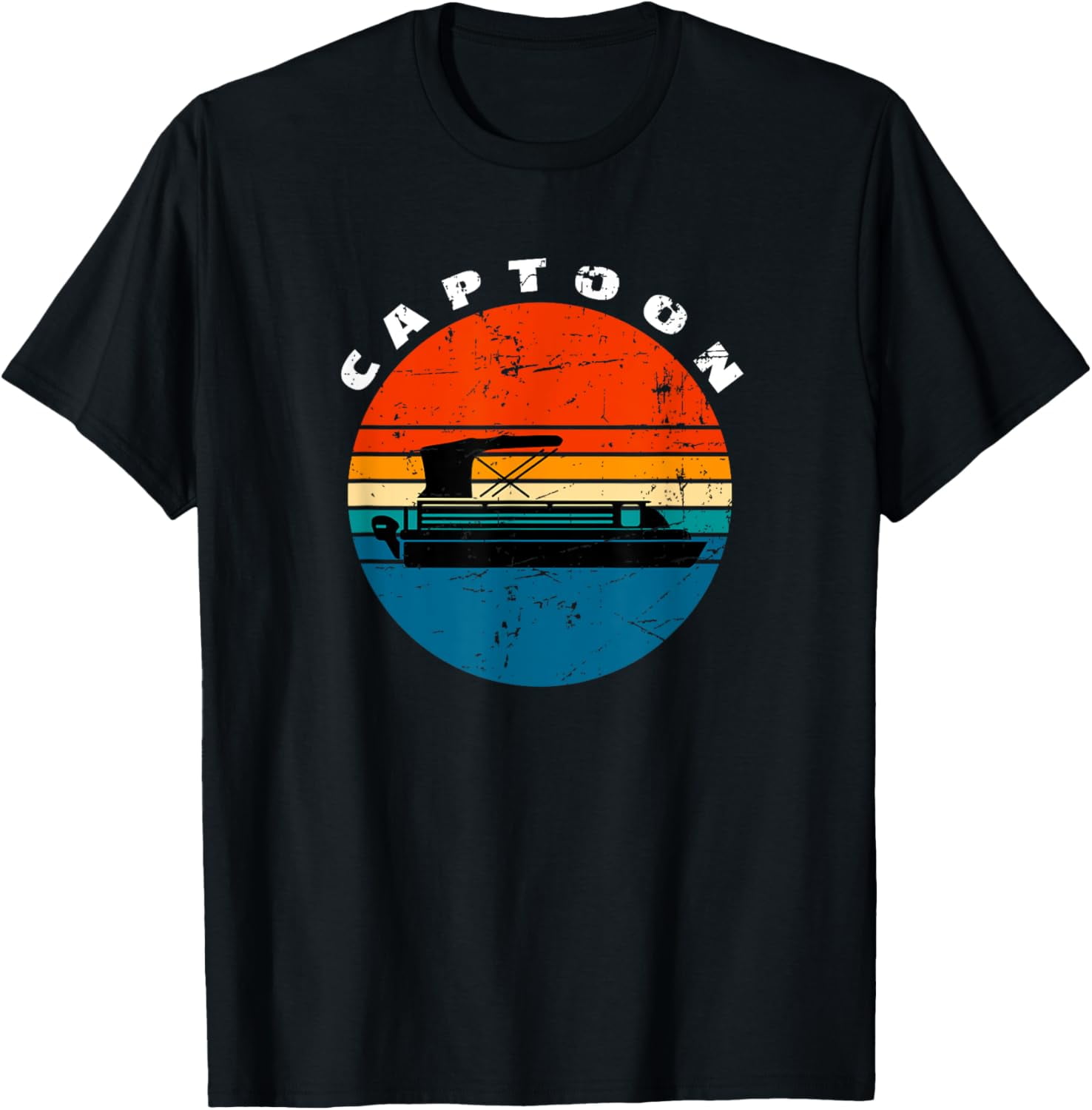 Captoon Pontoon Boat Captain TShirt
