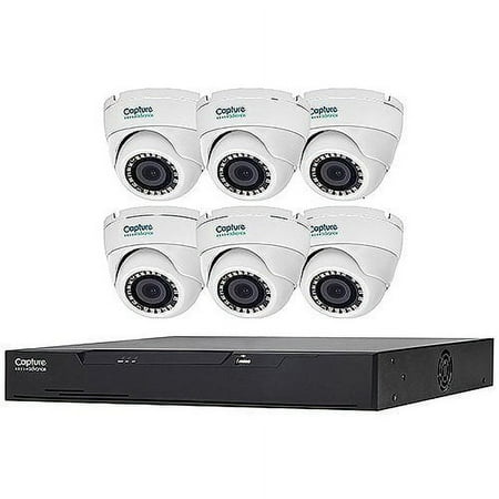 Capture Advance R2-HD8C5MPK Kit, 7-Piece, Includes (1) 8-Channel 5MP 2TB DVR and (6) 5MP HD Eyeball Camera with 2.8mm Lens