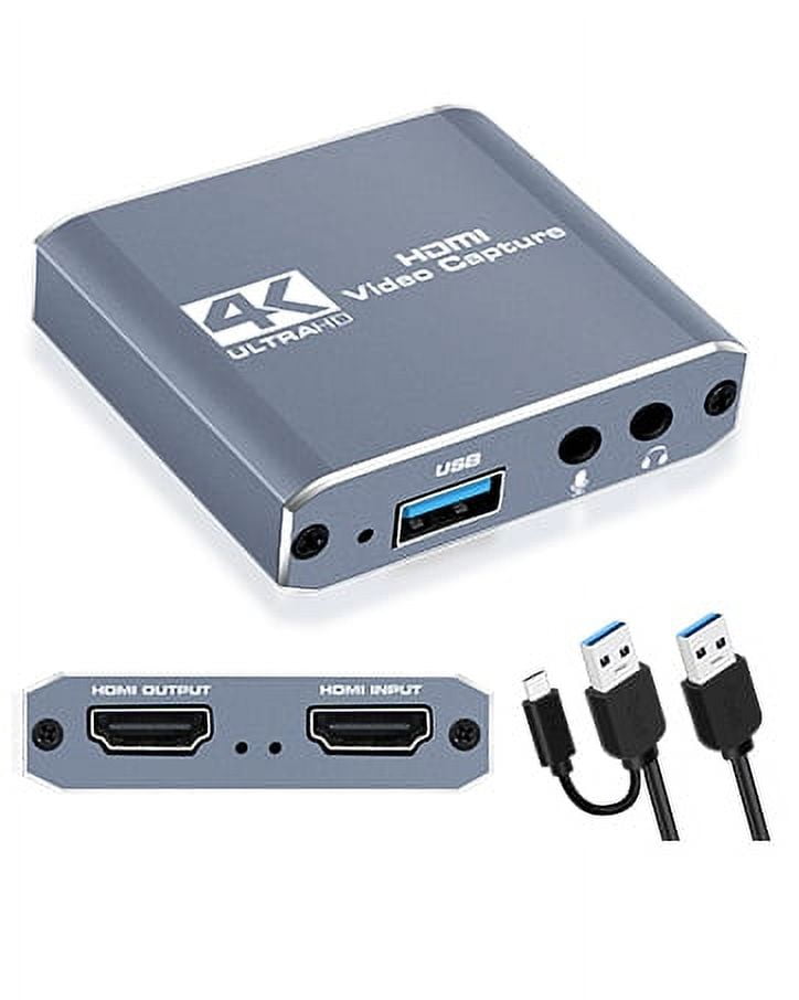 Capture Card 1080p 60fps, 4K HDMI Video Game Capture Card to USB