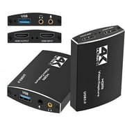 Capture Card for Streaming, USB 3.0 Capture Card with 4K HDMI Loop-Out, 1080P 60FPS Audio Video Capture Card for Recording/Streaming, Compatible with Nintendo Switch/Xbox/OBS/Camera/PC/Laptop