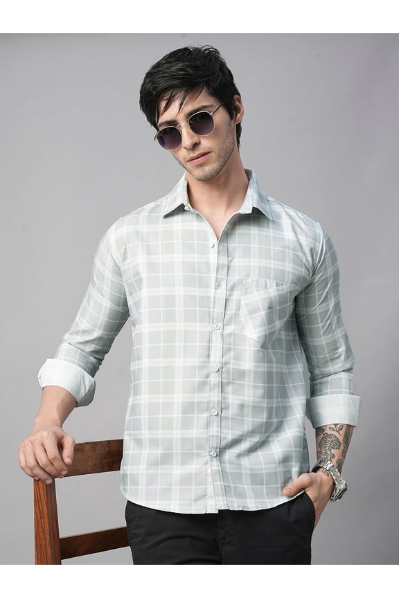 Capture Checked Men's Shirt, Full Sleeves Regular Fit Casual Shirts, Sizes L