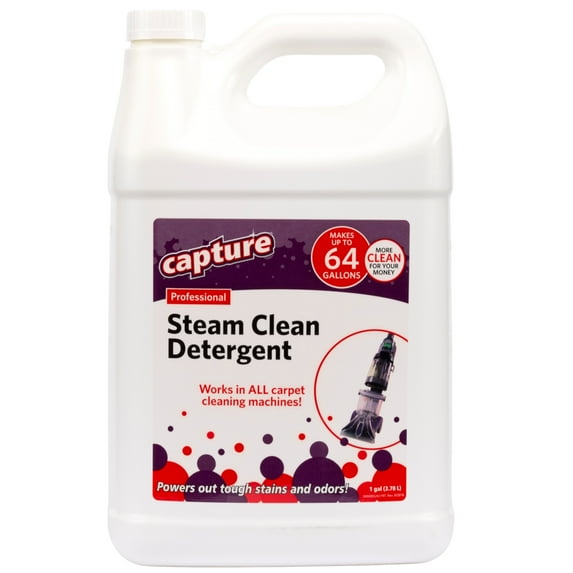 Capture Carpet Cleaner Liquid Solution for Steam Cleaning Machines, Eliminates Odor and Spots, 128 fl oz