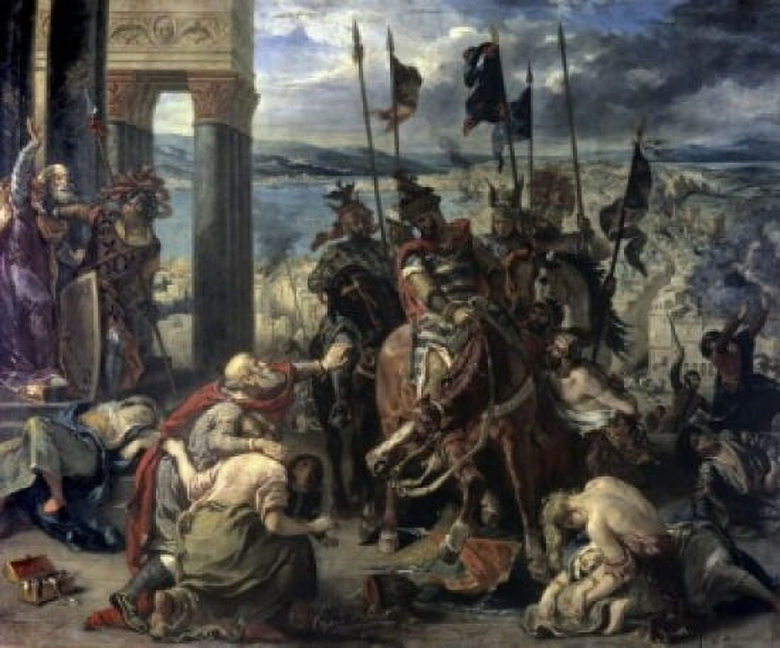 Capture of Constantinople by the Crusaders 1840 Eugene Delacroix (1798-1863French) Oil on canvas Musee du Louvre Paris Canvas Art - Eugene Delacroix (24 x 36)