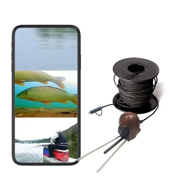 Capture Every Moment of ice Fishing Journey with 3 in 1 Port Fish Camera - IP68 Waterproof and HD Recording include 8LED lights Waterproof Underwater Fish Finder