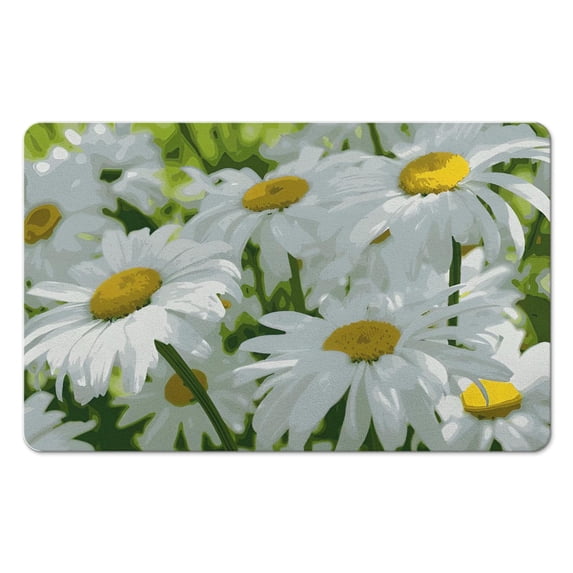 Capture Spa Luxury with Floral Medallion Bathroom Rug - Quick Dry, Absorbent Bath Mat - Statement Décor for Shower Rooms, 20x32 inch