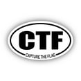 thumbnail image 1 of Capture The Flag CTF Oval Bumper Sticker 3M Vinyl Decal 3 in x 5 in, 1 of 3