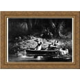 thumbnail image 1 of Capture of the Daughters of D. Boone and Callaway by the Indians 24x18 Gold Ornate Wood Framed Canvas Art by Karl Bodmer, 1 of 2