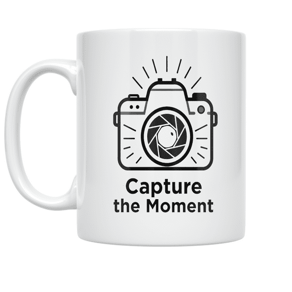 Capture the Moment Photography Design - Photographer Enthusiast - 11 oz Ceramic Coffee Mug