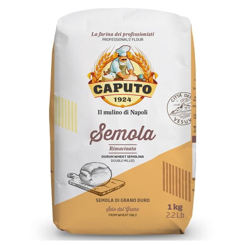 Caputo Double Milled Durum Wheat Semola 1kg, British Import (Pack of 2)