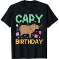 thumbnail image 1 of Capy Birthday Capybara Happy Unisex T-Shirt for Men Women Kids Toddler,Black Color,Size 5/6, 1 of 5