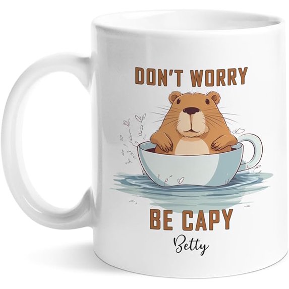Portachiavi Capybara Con Incisione 'Don't Worry Be Capy' – Regalo Speciale In Acciaio Inox Per Donna, Chiavi E Borsa