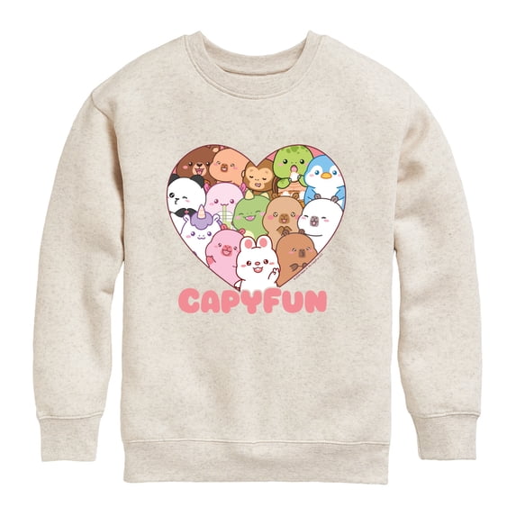 CapyFun - All Occasions Boys' Graphic Long Sleeve Fleece Sweatshirt