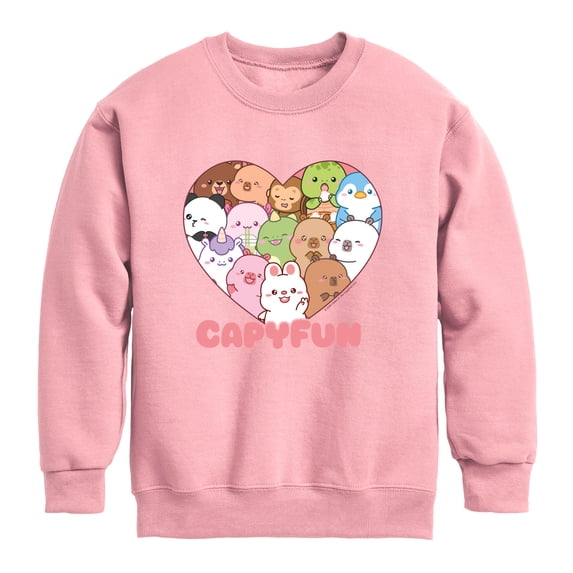 CapyFun - All Occasions Boys' Graphic Long Sleeve Fleece Sweatshirt