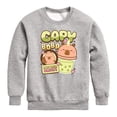 thumbnail image 1 of CapyFun - Capybara Boba - Youth Boys Crew Fleece Sweatshirt, 1 of 4