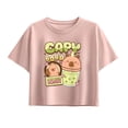 thumbnail image 1 of CapyFun - Capybara Boba - Youth Girls Boxy T-Shirt, 1 of 4