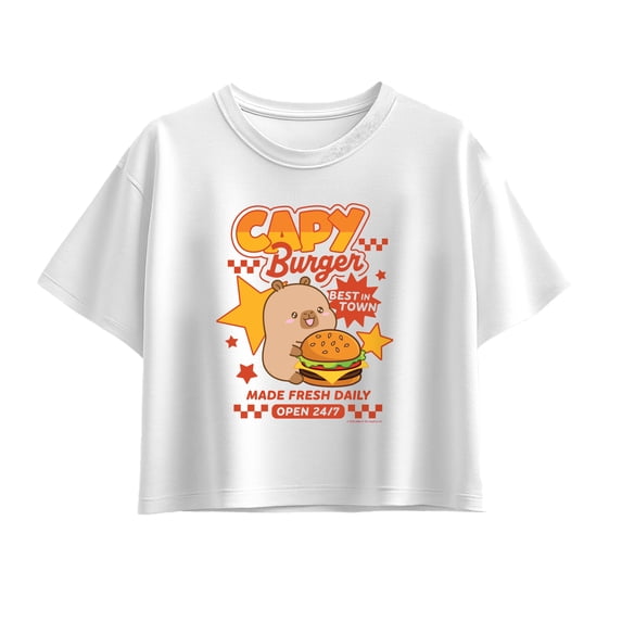 CapyFun - Capybara Burger - Youth Girls Boxy T-Shirt