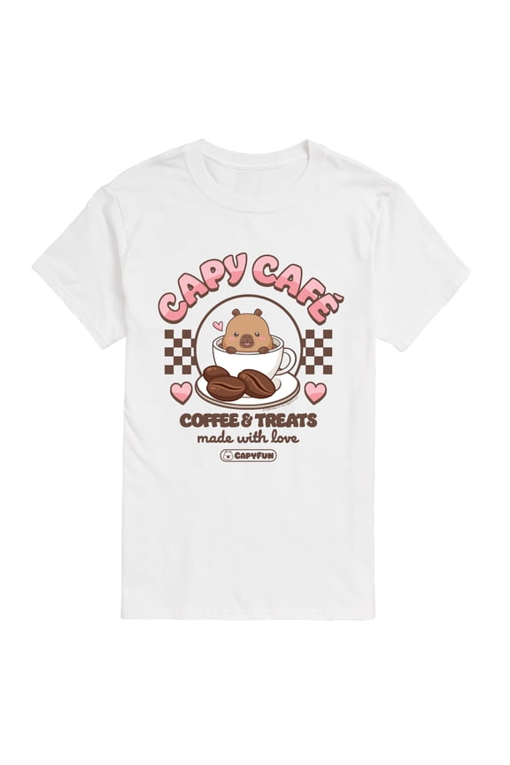 - Capybara Cafe - Men's Short Sleeve Graphic T-Shirt