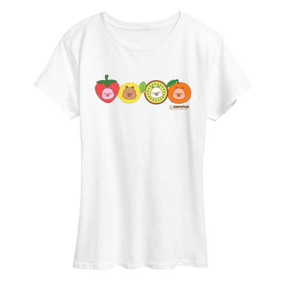 CapyFun - Capy Fruits Women's Short Sleeve Graphic T-Shirt