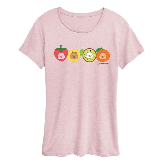 CapyFun - Capy Fruits Women's Short Sleeve Graphic T-Shirt