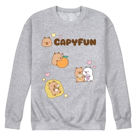 CapyFun - Capybara Icons - Men's Crew Fleece Sweatshirt