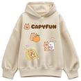 thumbnail image 1 of CapyFun - Capybara Icons - Women's Oversized Fleece Hoodie Sweatshirt, 1 of 3