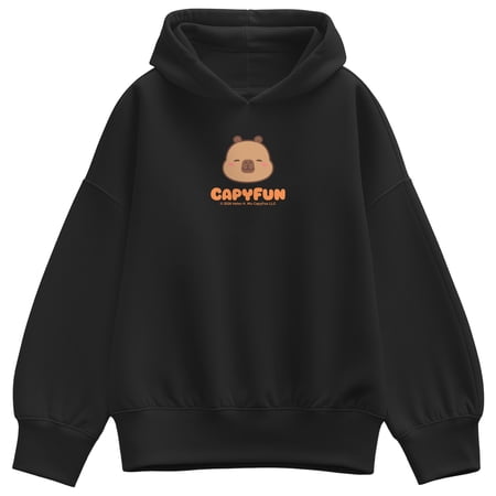 CapyFun - Capybara Logo - Women's Oversized Fleece Hoodie Sweatshirt