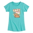 thumbnail image 1 of CapyFun - Capybara Capy To Be Me - Toddler Girls Fitted Short Sleeve T-Shirt, 1 of 3